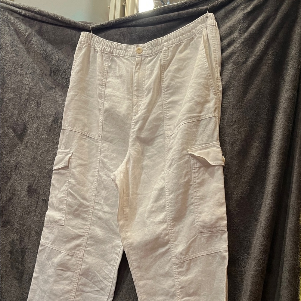 Lauren Ralph Lauren Cream Cargo Joggers